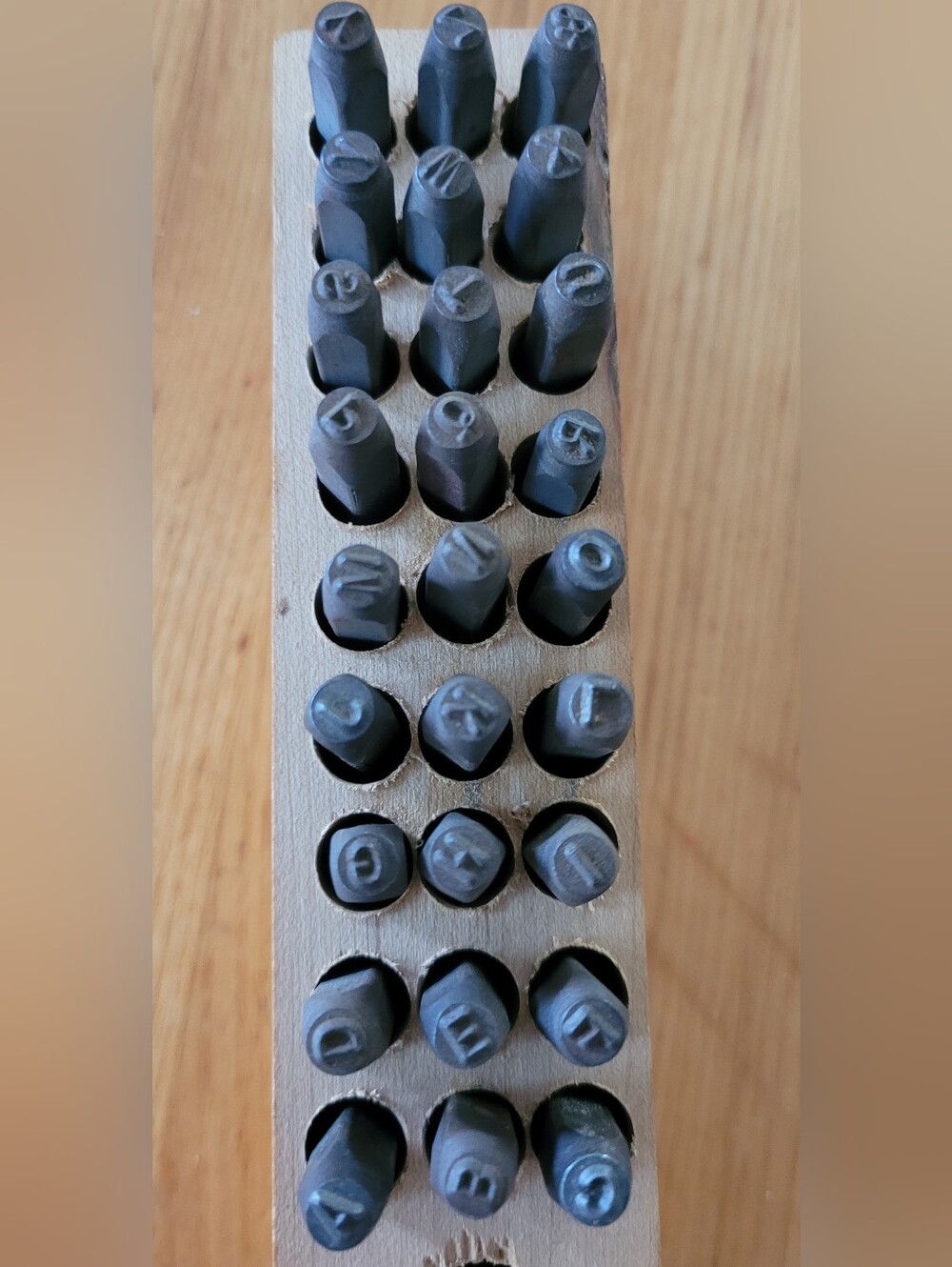 Vtg Metal Letters Punch Set (27)